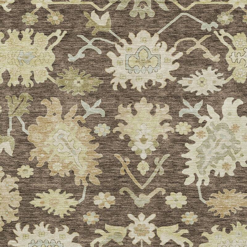 HomeRoots Floral Traditional Rectangle Outdoor Rug