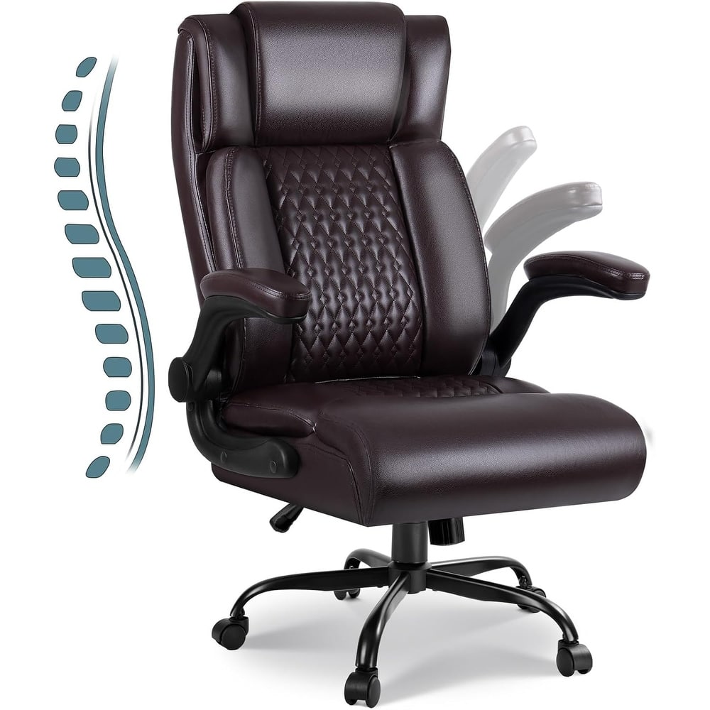 BOSSIN Executive Office Chair,Big and Tall Office Chair with Ergonomic,High Back,and Lumbar Support