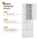 preview thumbnail 2 of 31, Modern Tall Bathroom Cabinet, Freestanding Storage Cabinet with Hooks and Adjustable Shelves, for Bathroom, White