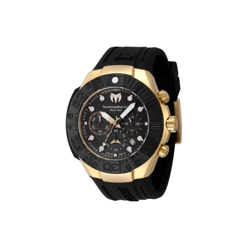 Technomarine Men's TM-523012 Reef Quartz Chronograph Black Dial Watch