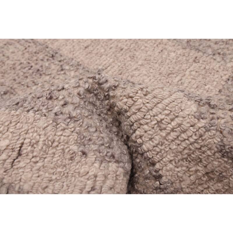 ECARPETGALLERY Hand-knotted Looma Dark Grey Wool Rug - 7'11 x 9'5