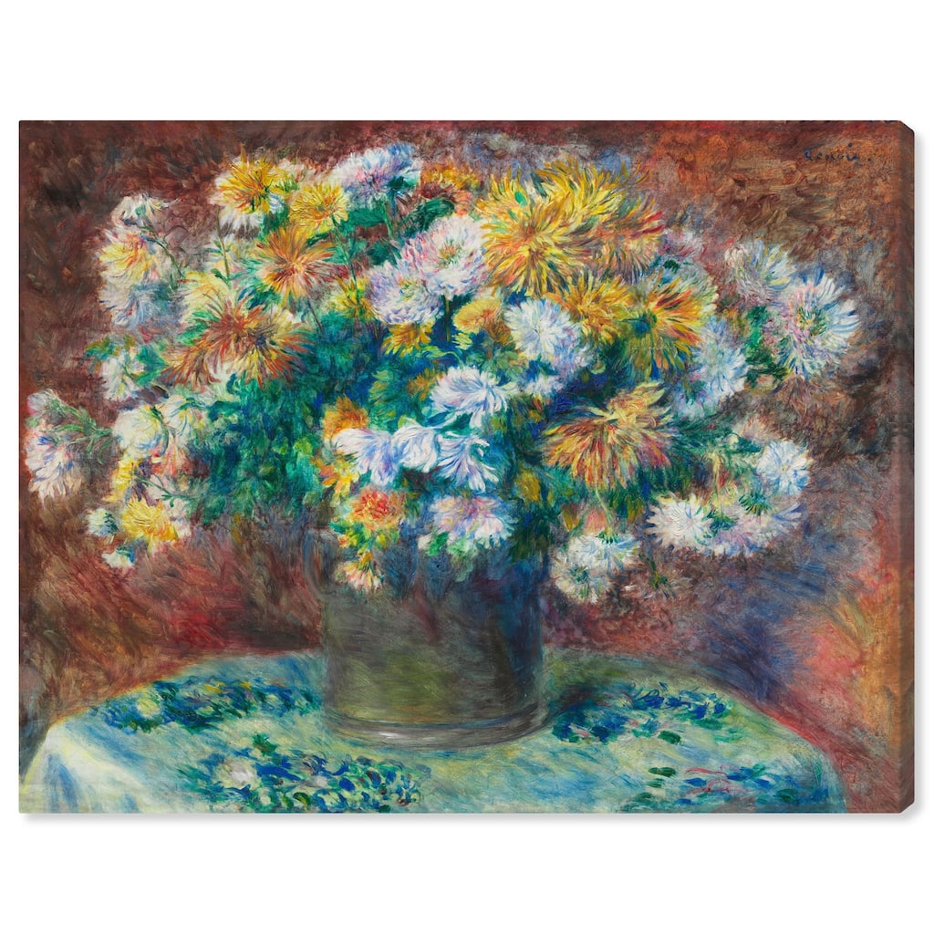 Renoir Chrysanthemum Canvas by Art Remedy, Gallery Wrapped