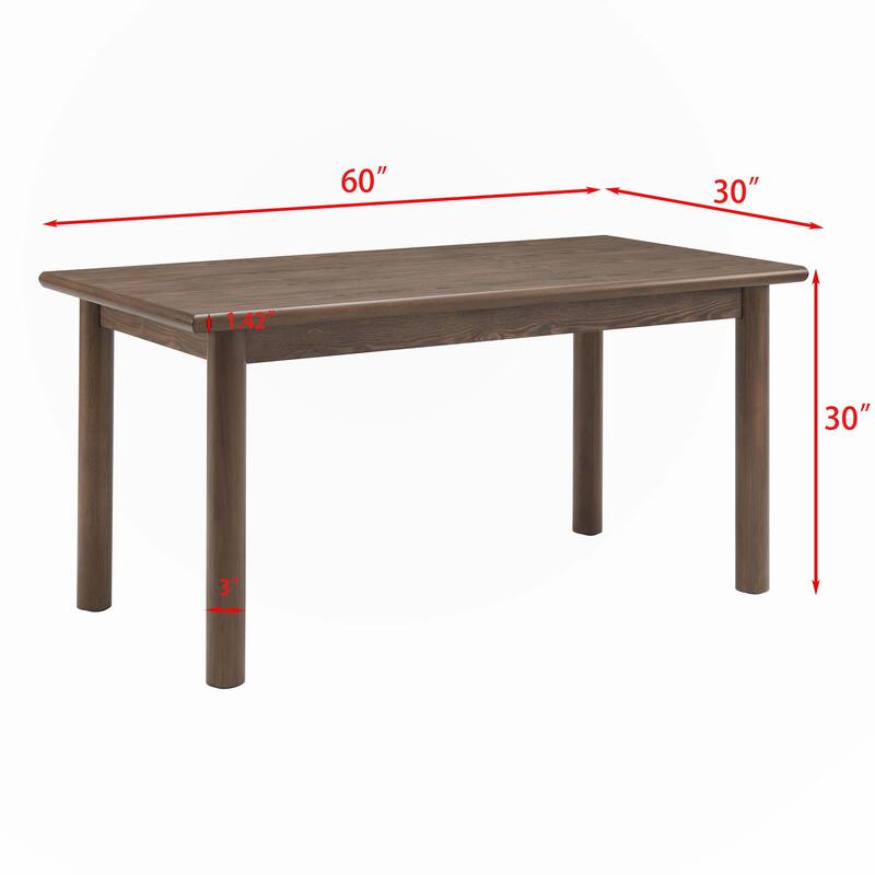 60" Rectangular Dining Table for 6 Person