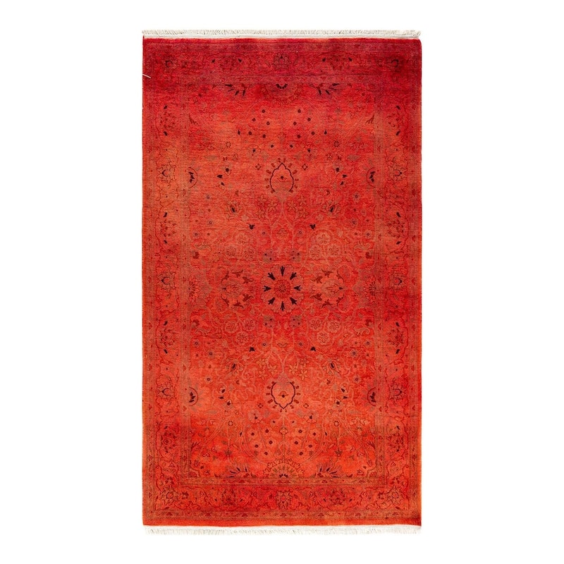 Fine Vibrance, One-of-a-Kind Hand-Knotted Area Rug - Pink, 3' 2" x 5' 5" - 3' 2" x 5' 5"