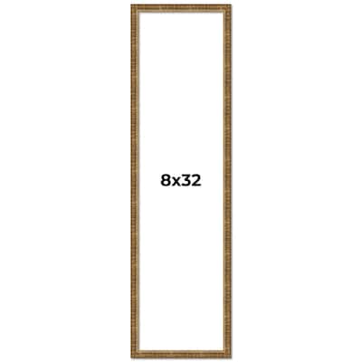 8x32 Frame Gold Kingsley Distressed Solid Wood Picture Frame Width
