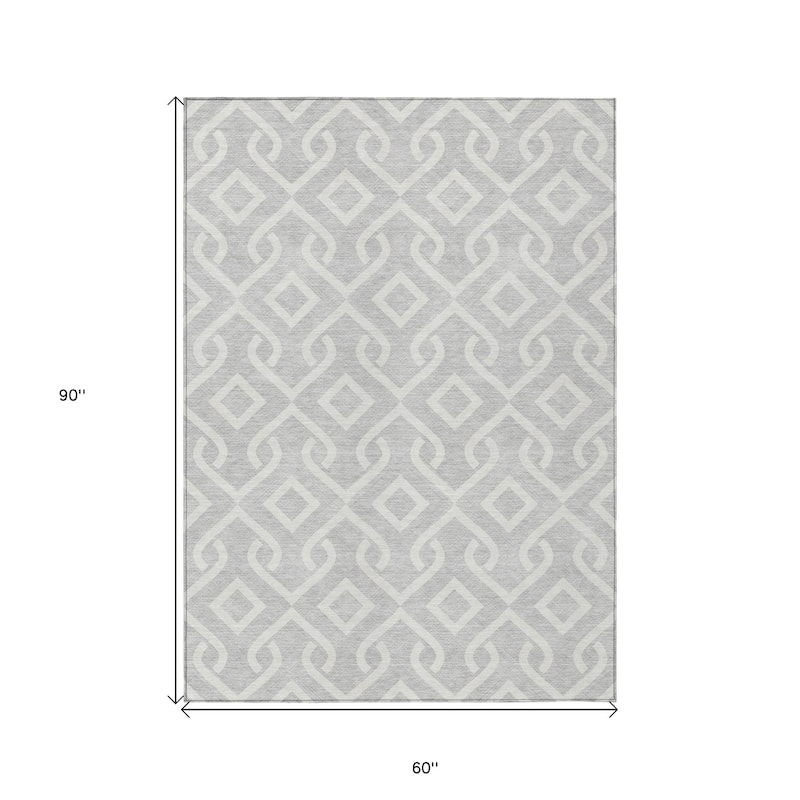 HomeRoots Geometric Transitional Rectangle Outdoor Rug
