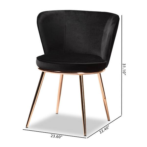 Farah Modern Luxe and Glam Velvet and Metal Dining Chair Set (2pc ...