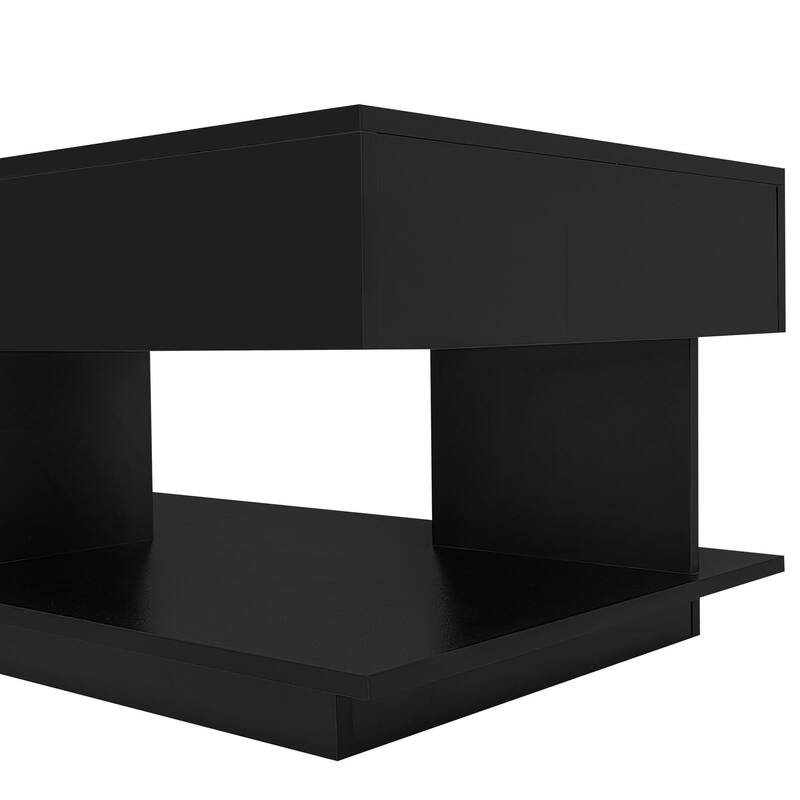 41.3''-76.7'' Extendable Coffee Table, Efficient Central Coffee Table with Multiple Storage Compartments
