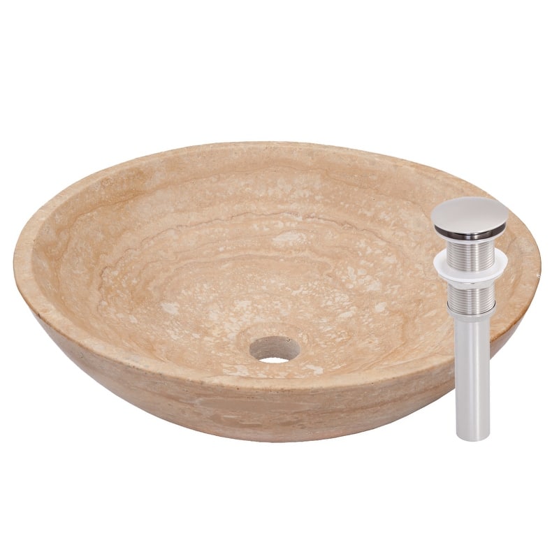Miseno Circular 17" Stone Vessel Bathroom Sink