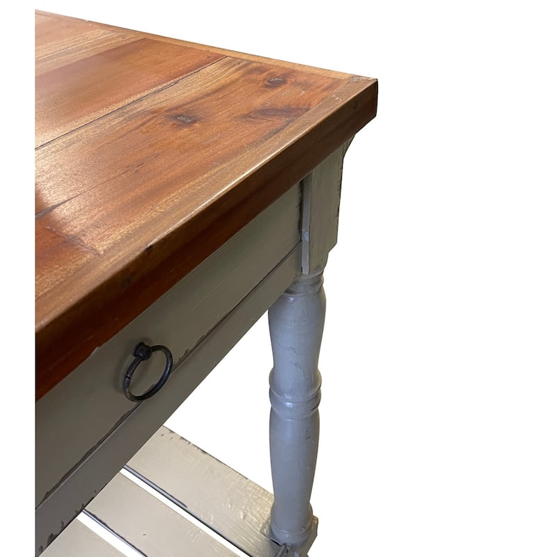 Kitchen Island SIDEBOARD with Storage - 3 Drawers, Large Shelf, Solid Wood Buffet - Fully Assembled