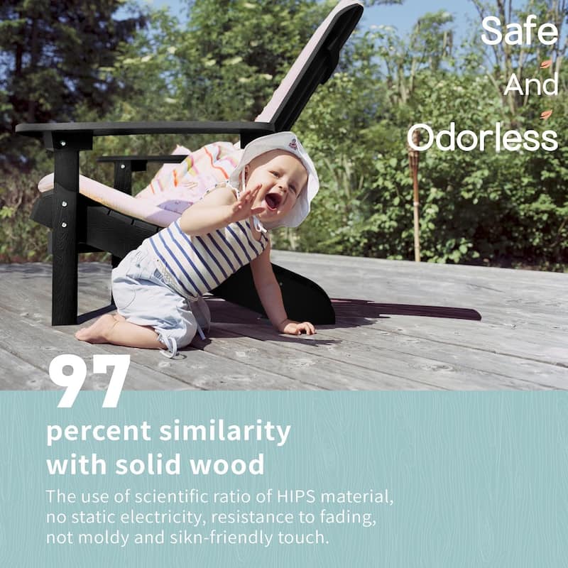 WINSOON All Weather HIPS Outdoor Plastic Adirondack Chairs