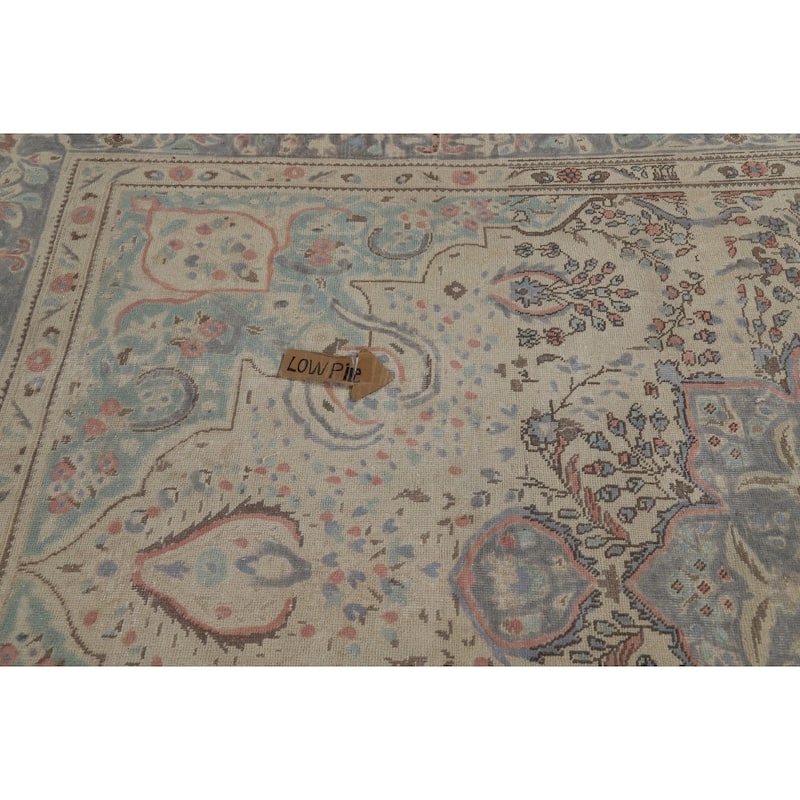 Floral Tabriz Persian Area Rug Hand-Knotted Traditional Wool Carpet - 8'1"x 11'1"