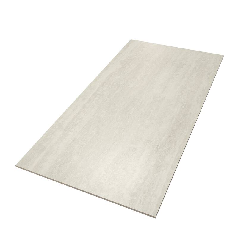 Terrain 24x48 Ivory Porcelain Large Format Plain Wall and Floor Tile (15.55 sq ft/case) - 2 Pack