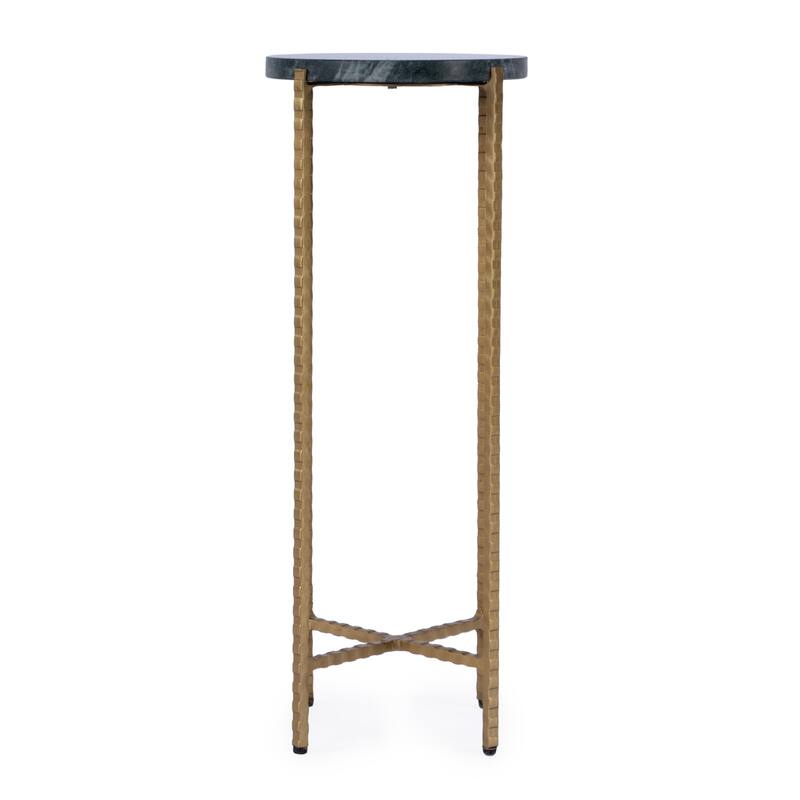 Nigella Round Marble and Metal Accent Table