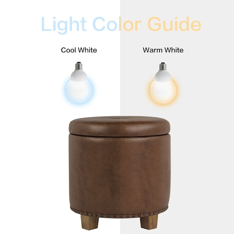 HomePop Storage Ottoman with Nailheads