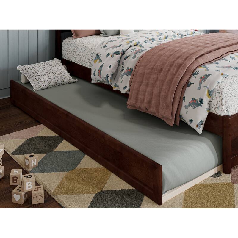 Emelie Platform Bed with Panel Footboard and Twin Trundle