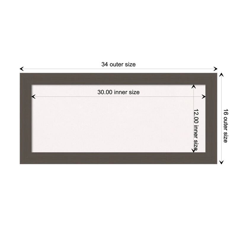 Brushed Framed White Corkboard Bulletin Board