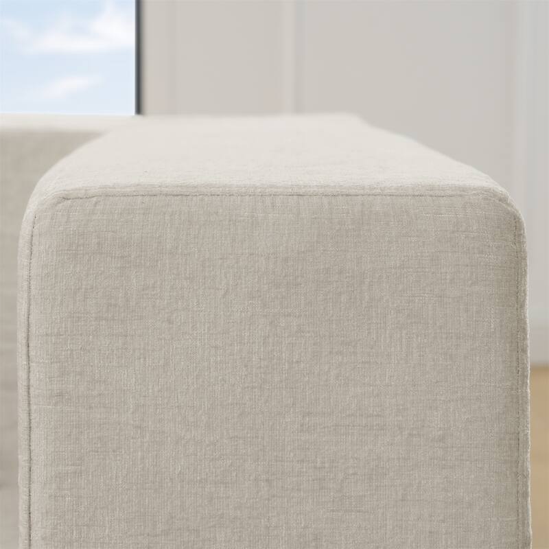 143" Chenille U-Shaped Modular Sectional Sofa with Comfy Chaise, Deep-Seat Design, No Assembly Required