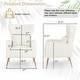 preview thumbnail 27 of 30, Costway Velvet Upholstered Wingback Chair with Lumbar Pillow & Golden - See Details