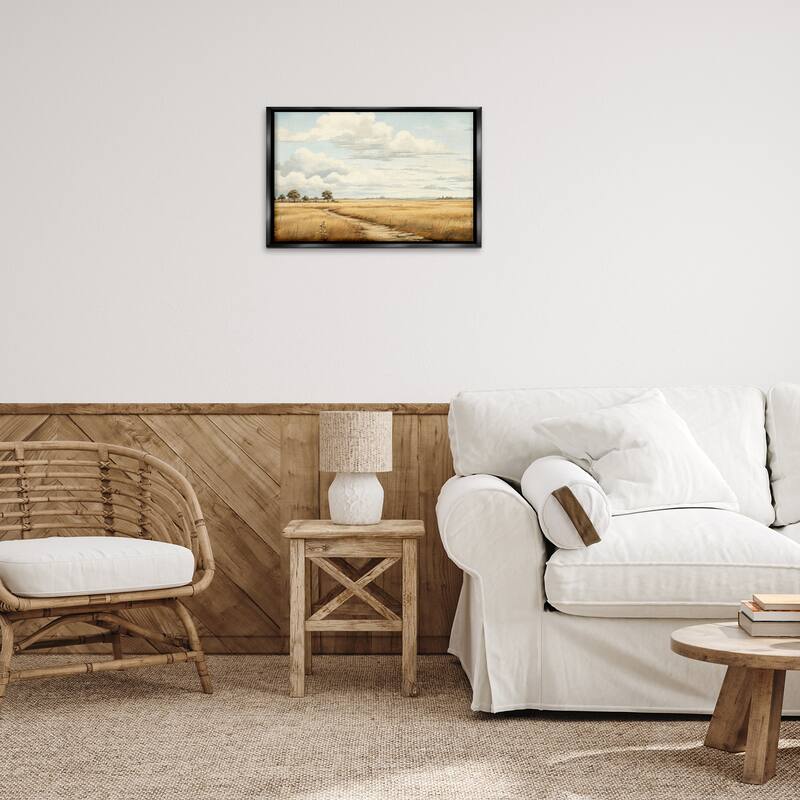 Stupell Path Through Vast Grassland Framed Floater Canvas Wall Art Design By LSR Creative Studio