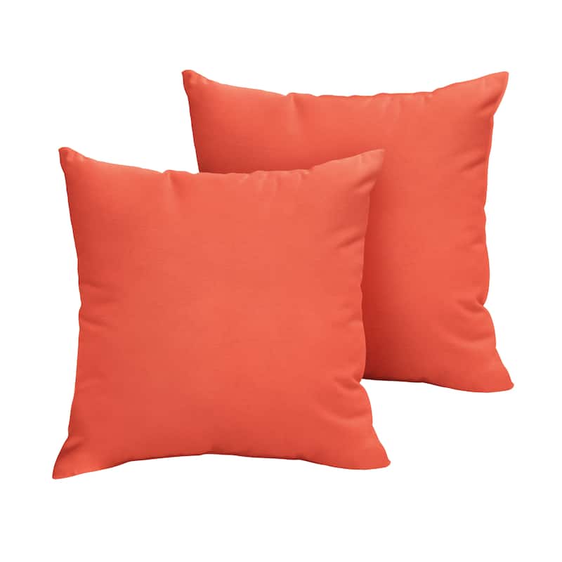 Sorra Home Sunbrella Outdoor Knife Edge Pillow Set of 2 - Canvas Melon