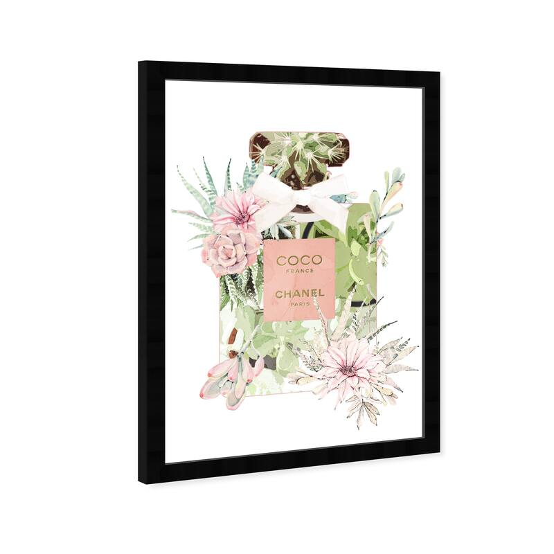 Wynwood Studio Prints Fashion and Glam Succulent Perfume White and Glam Wall Art Canvas Print