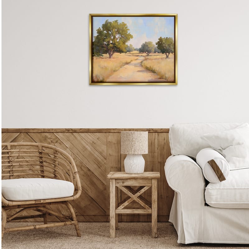 Stupell Getting Lost Natural Field Framed Floater Canvas Wall Art Design By Petal Prints Design