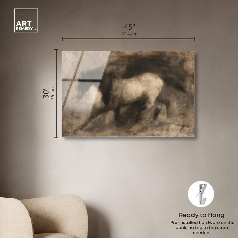 Dark Horse Acrylic by Art Remedy, Ready to Hang