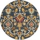 preview thumbnail 35 of 121, SAFAVIEH Fiorello Handmade Blossom French Country Wool Area Rug 4' Round - Navy/Multi - Round