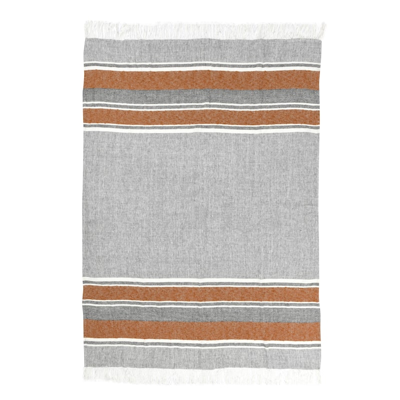 Villa by Classic Home Lima 100% Belgian Linen 50x70 Throw Blanket