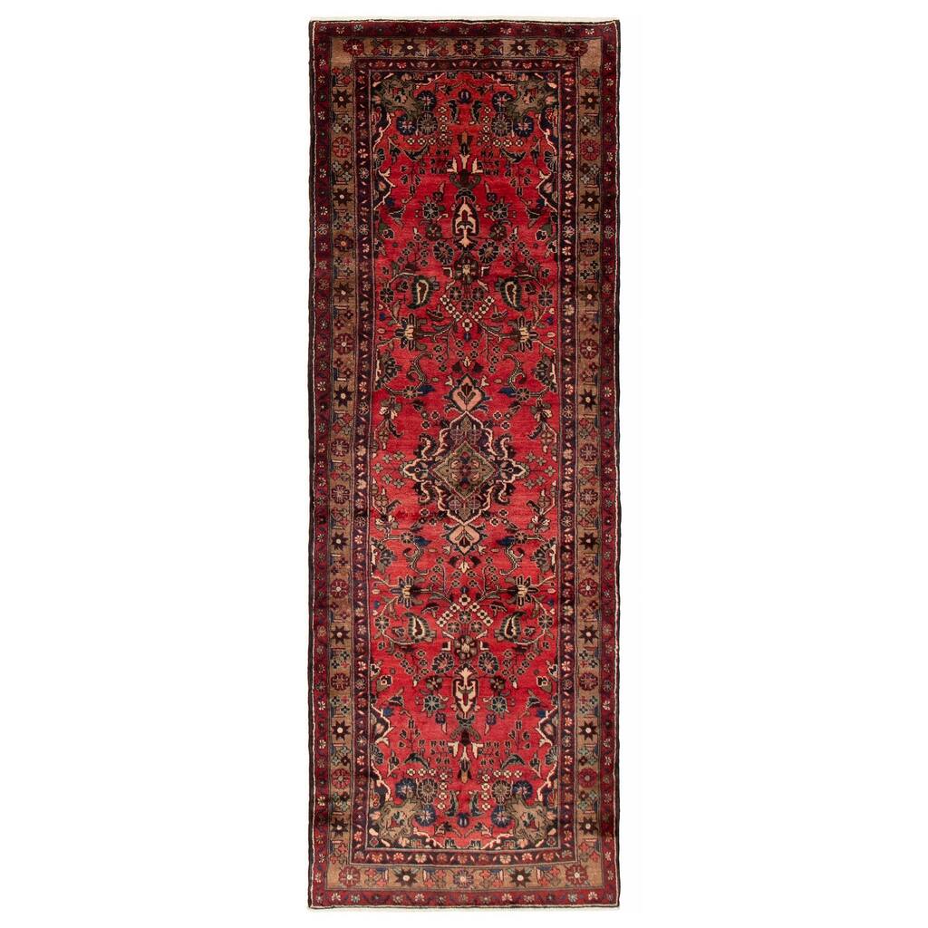 ECARPETGALLERY Hand-knotted Andelz Red Wool Rug - 4'0 x 11'6