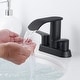 preview thumbnail 20 of 41, WOWOW 4 in. Centerset Double Handle Waterfall Bathroom Sink Faucet
