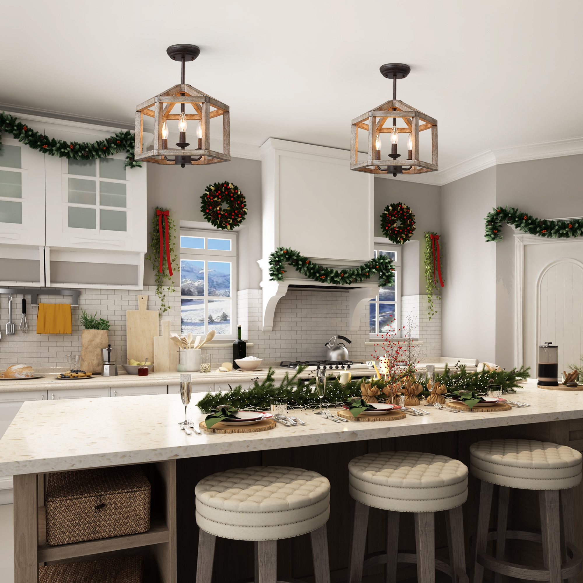 Farmhouse kitchen ceiling lights clearance