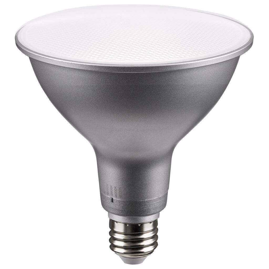 13.3W PAR38 LED Medium Base Silver Finish CCT Selectable 120V 40 Degree Beam Angle