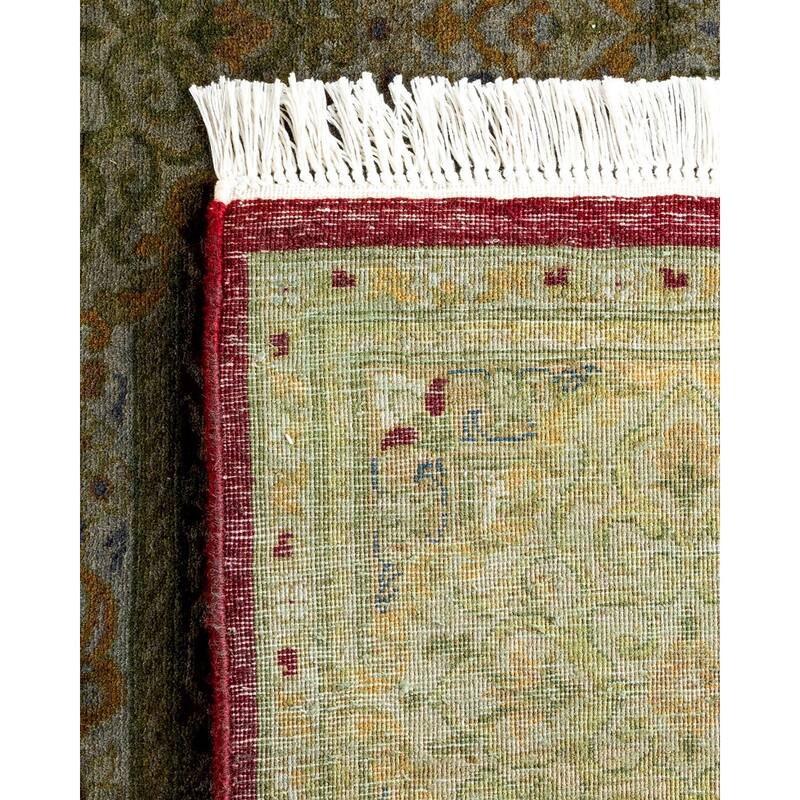 Overton Hand Knotted Wool Vintage Inspired Modern Contemporary Overdyed Red Runner Rug - 3' 2" x 12' 3"