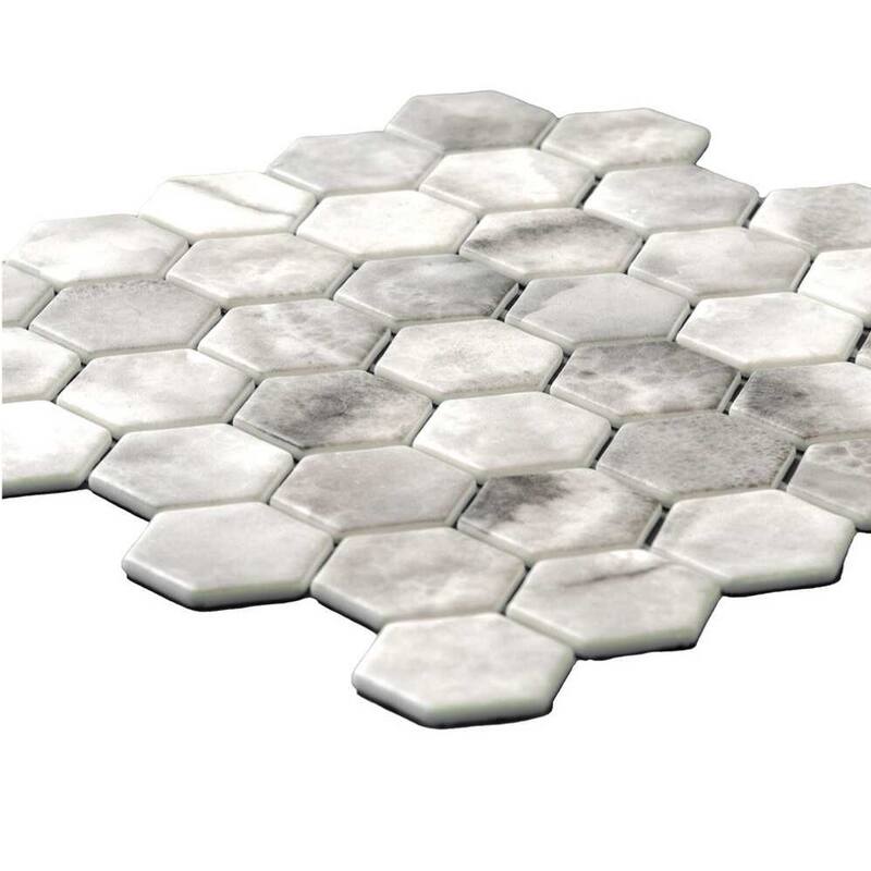 The Tile Life Eterna Hex 2x2 Glass Floor, Wall & Backsplash Tile