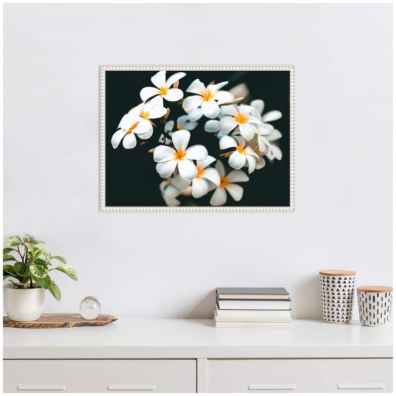 Kate and Laurel Sylvie Tropical Flowers Framed Canvas by Alicia Abla
