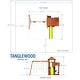 preview thumbnail 3 of 12, Backyard Discovery Tanglewood Cedar Wood Swing Set, Slide, Clubhouse - Brown
