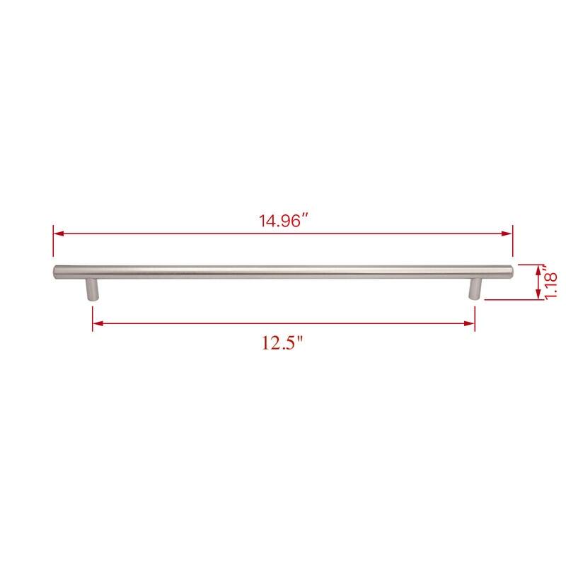 Utopia Alley Carli Cabinet Pull Handle, Brushed nickel/Matt Black 3", 5" and 12.5" Center to Center
