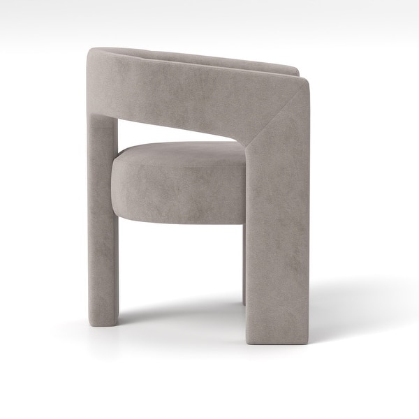 SEYNAR Modern Glam Velvet Upholstered Dining Chair, Open-Back Accent Chair Set of 6