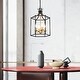 preview thumbnail 11 of 10, Black and Antique Gold 4-Light Lantern Statement Pendant