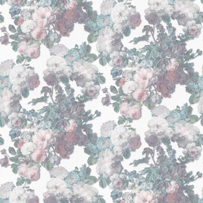 Galerie Wallcoverings Elle Decor 3D Embossed Floral Baroque Non-Woven Glitter/Shimmer Wallpaper Roll