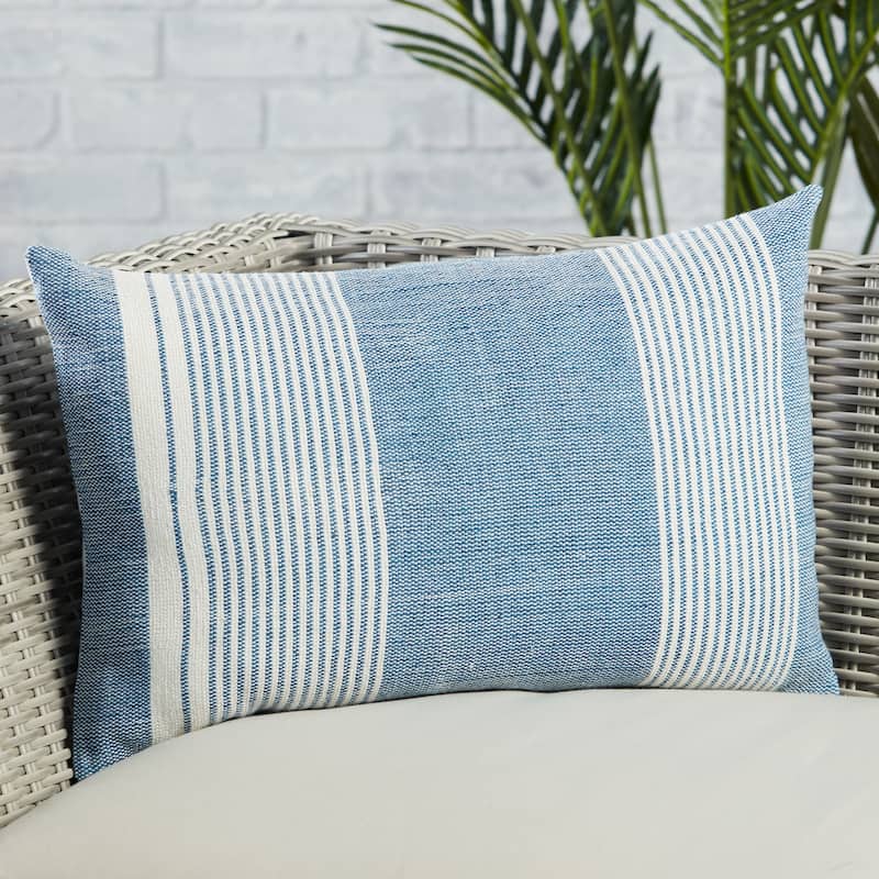 Ladonna Indoor/ Outdoor Striped Lumbar Pillow