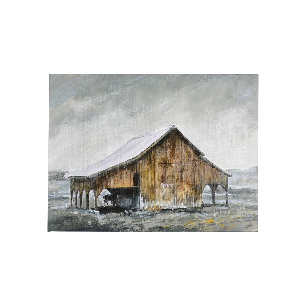 Old Barn III (40 x 30) Canvas Art Print