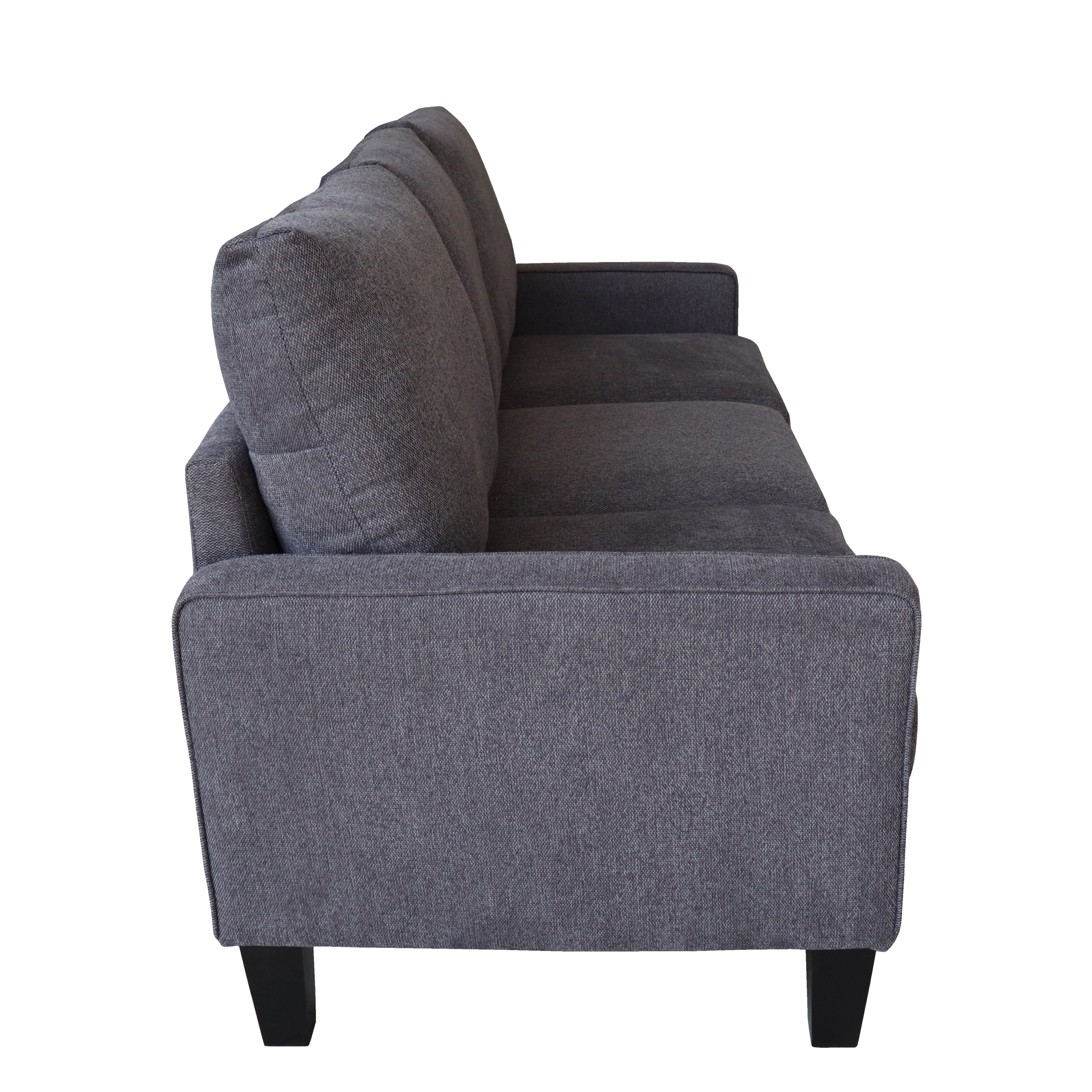 dechifrere sende sydvest Modern Living Room Furniture 3-Seat Sofa with Sturdy Structure and Solid  Wood Legs, Comfortable Cushions, Easy Assembly - Overstock - 36212221