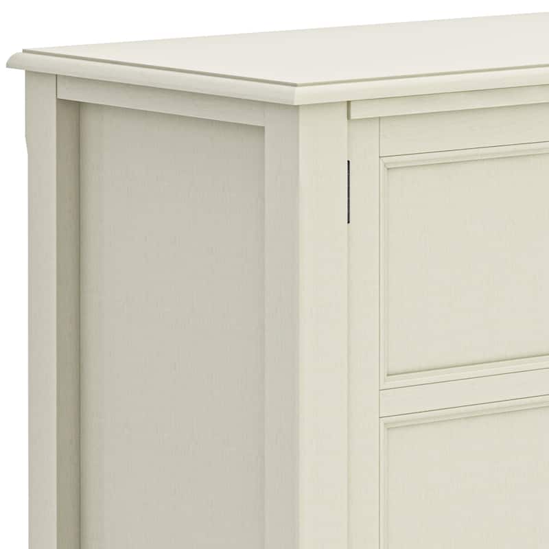 WYNDENHALL Portland SOLID WOOD 72" Wide Transitional TV Media Stand For TVs upto 80 inches - 17.5" D x 72" W x 26" H