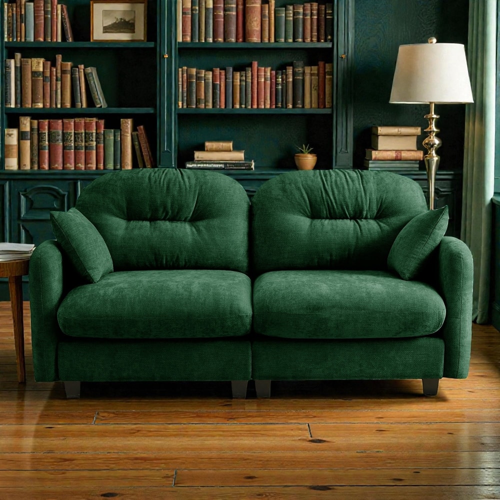 Loveseat Cloud Modular Sectional Sofa in Chenille Fabric, Tufted Backrest, Ergonomic Modern Couch for Living Room