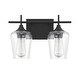 preview thumbnail 9 of 17, Savoy House Octave 2-Light Bathroom Vanity Light Black