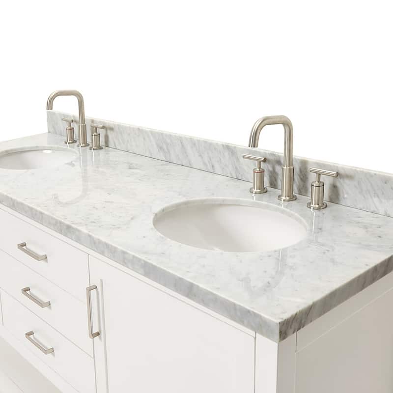Ariel R073DCWOVO Bayhill 73" Free Standing Double Basin Vanity Set