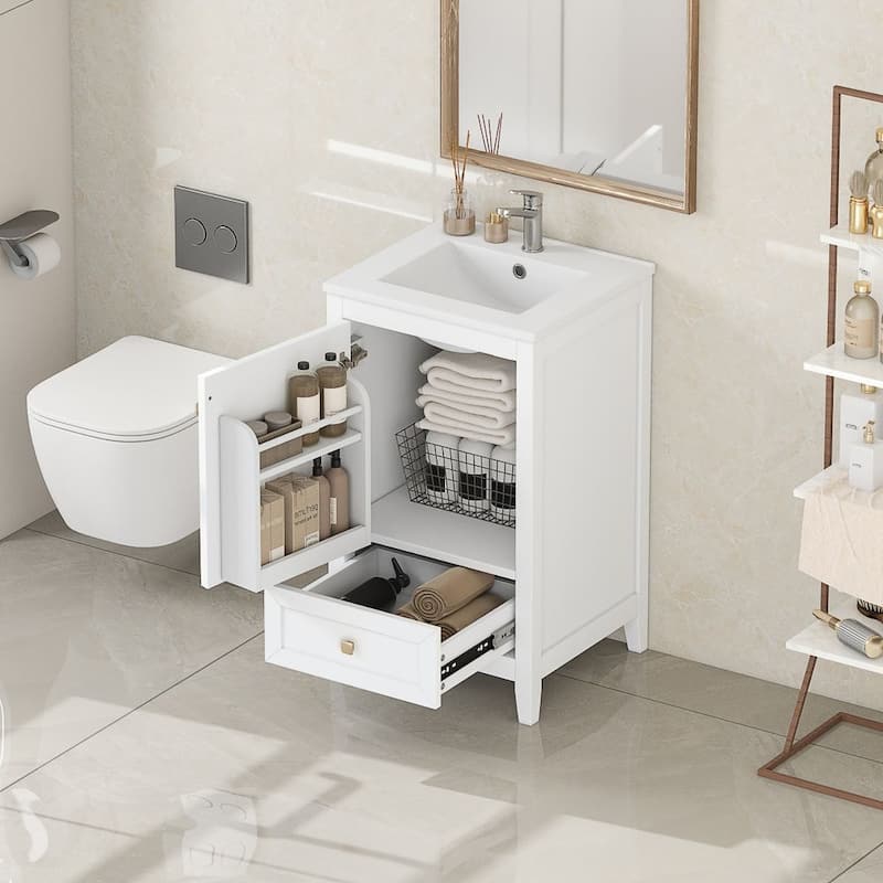 20" Bathroom Vanity with Sink And Soft Closing Door